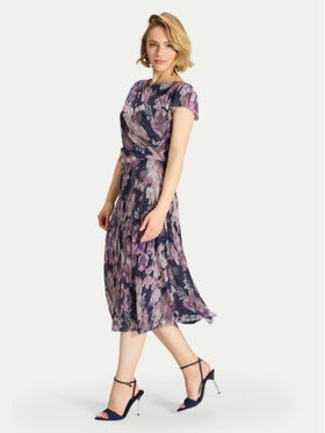 Swing Sukienka koktajlowa 5AK06000 Granatowy Regular Fit