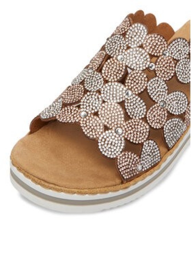 Rieker Klapki CEO-V02R8-90 Złoty