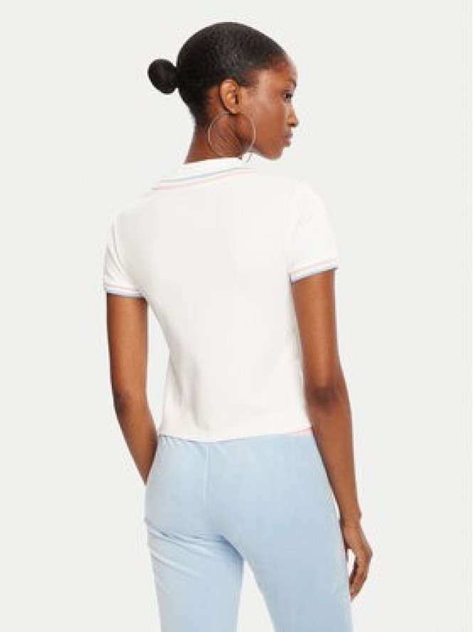 Juicy Couture Polo JCWCT225355 Biały Regular Fit