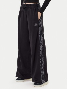 adidas Spodnie dresowe Animal Print 3-Stripes JM1840 Czarny Loose Fit