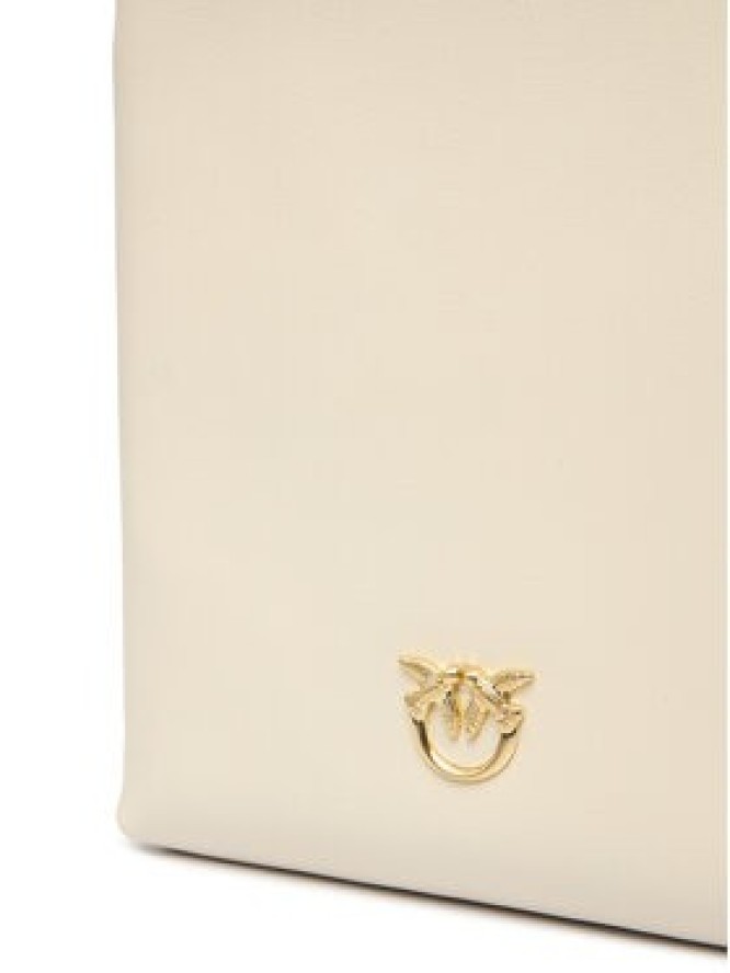PINKO Torebka Flat Satchel AI 25-26 PCPL 105352 A0QO Écru