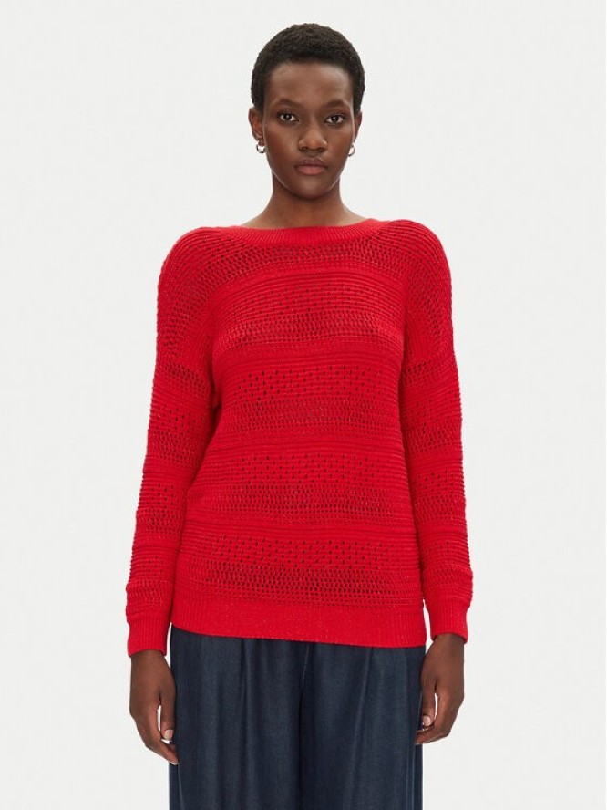 Morgan Sweter 251-MLOVE M Czerwony Regular Fit