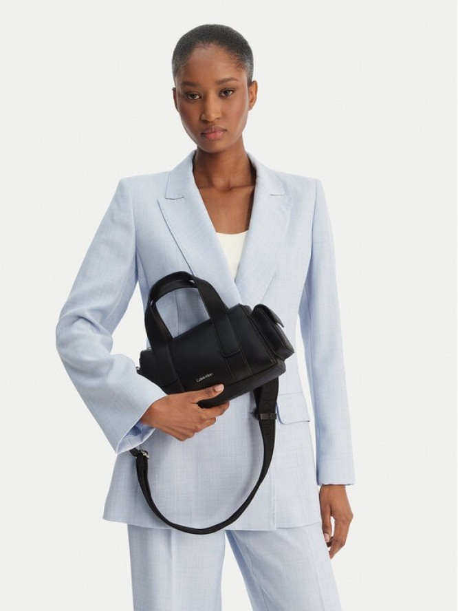 Calvin Klein Torebka Webbing Strap Pocket Bag LV04F3291G Czarny