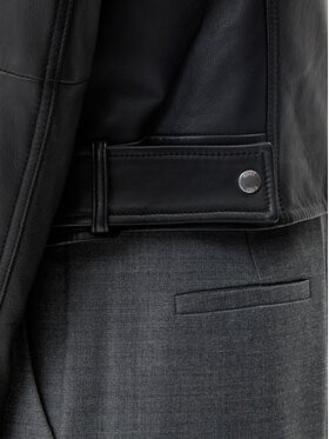 BOSS Kurtka skórzana C_Sameli 50510964 Czarny Regular Fit
