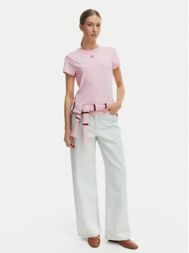 Tommy Hilfiger T-Shirt WW0WW48710 Różowy Slim Fit