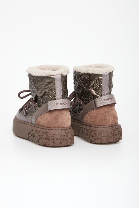 Śniegowce damskie skórzane Yoko 19 PINKO