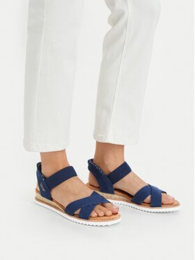 Skechers Sandały BOBS Desert Kiss - Golden Lily 114418/NVY Granatowy