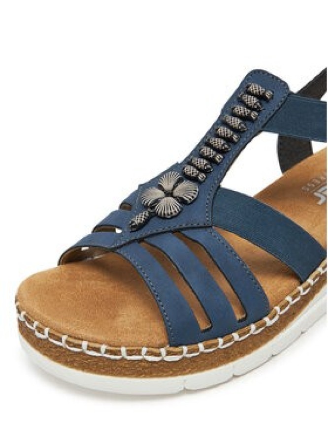 Rieker Sandały V1206-14 Granatowy