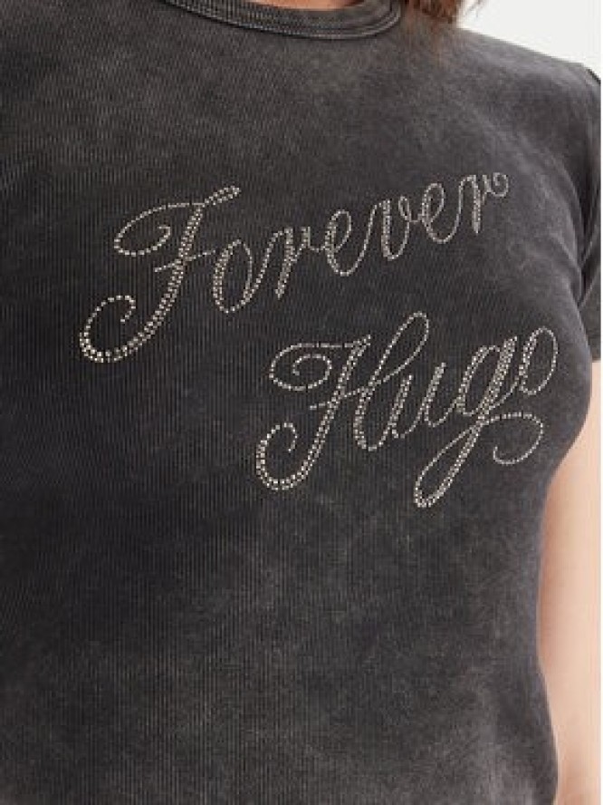HUGO T-Shirt Dever 50546936 Czarny Slim Fit