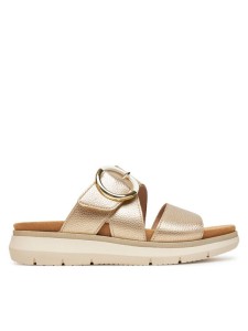 Remonte Klapki D2K51-90 Złoty