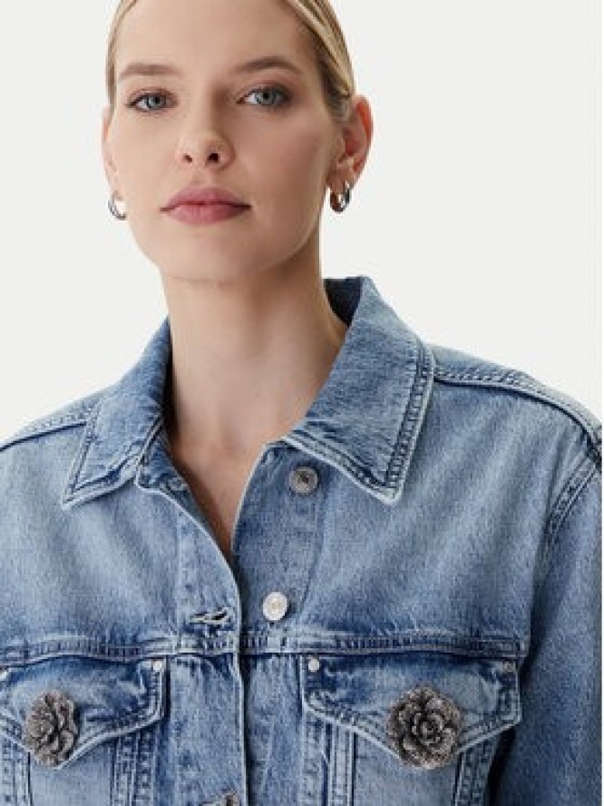Guess Kurtka jeansowa W6RN73 D6833 Niebieski Regular Fit