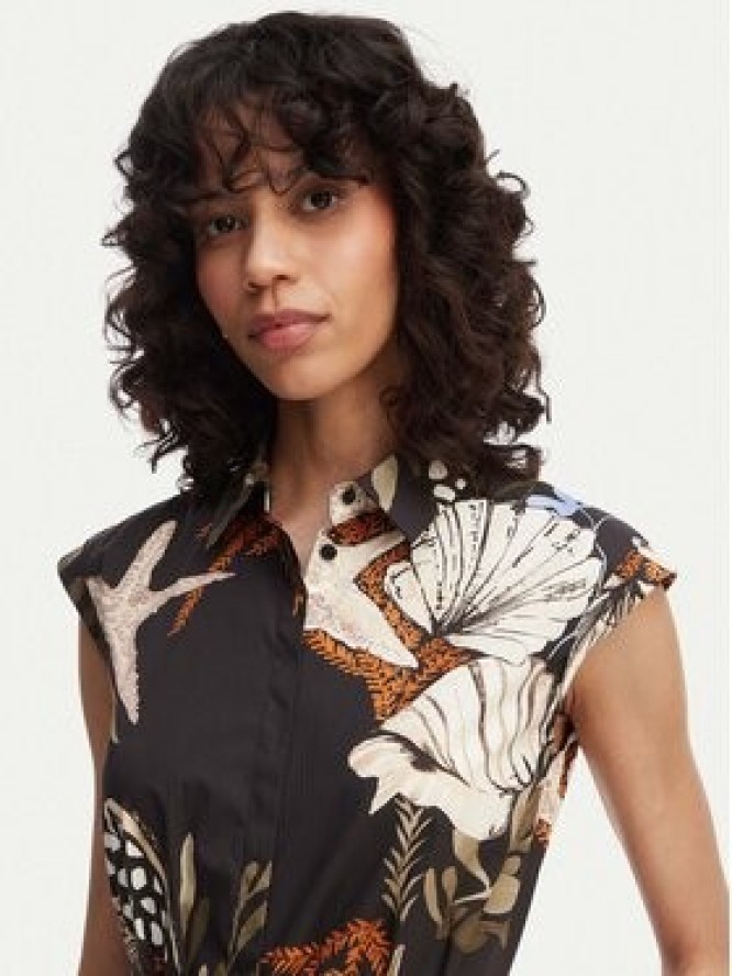 Marella Sukienka koszulowa Padana 2613221202 Czarny Regular Fit