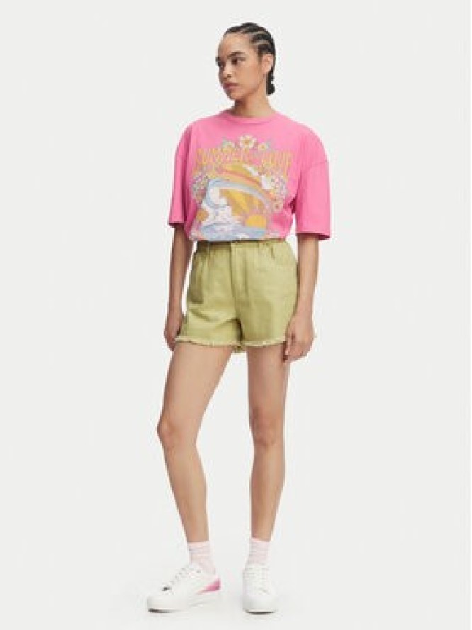 Billabong Szorty jeansowe Little Sister EBJDS00103 Zielony jasny Relaxed Fit
