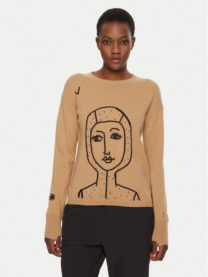 Rossignol Sweter Lina RLNWO09 Beżowy Regular Fit