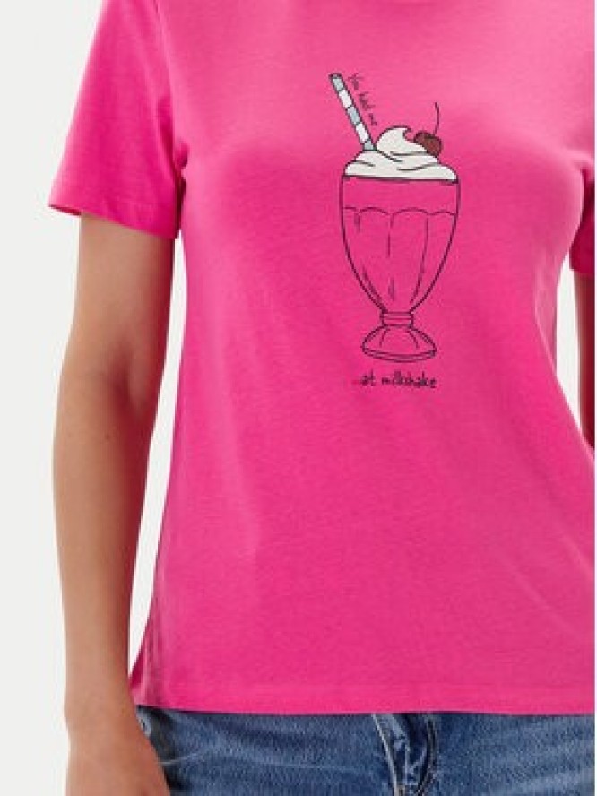 ONLY T-Shirt Fun Life 15349901 Różowy Regular Fit