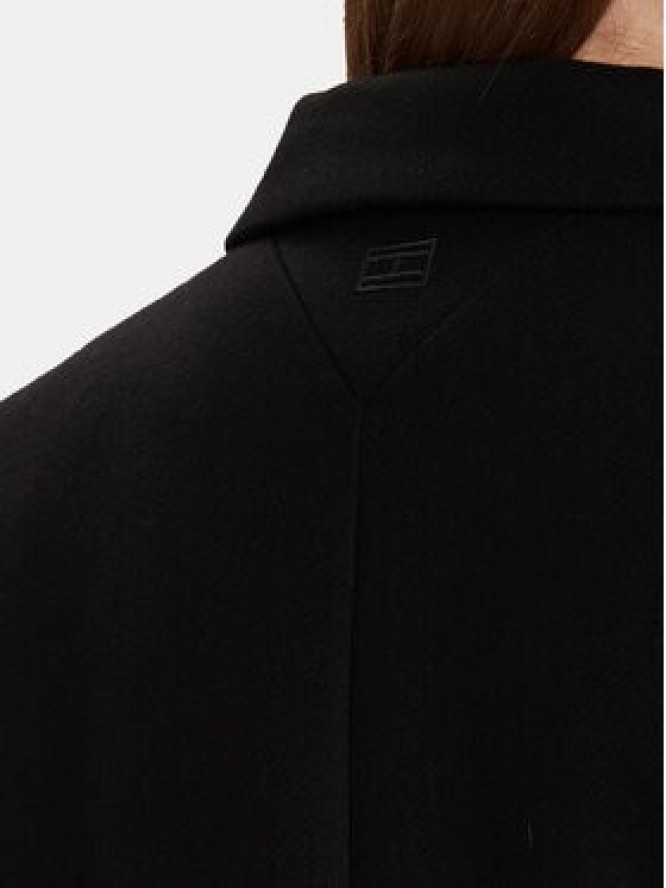 Tommy Hilfiger Płaszcz wełniany Classic WW0WW47445 Czarny Regular Fit