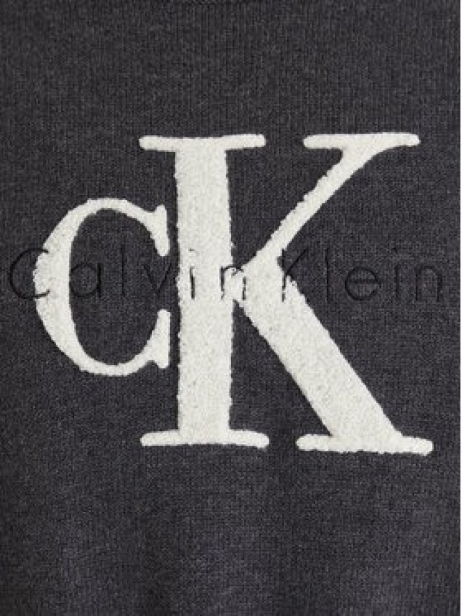 Calvin Klein Jeans Sweter Chunky LV044E306G Szary Regular Fit