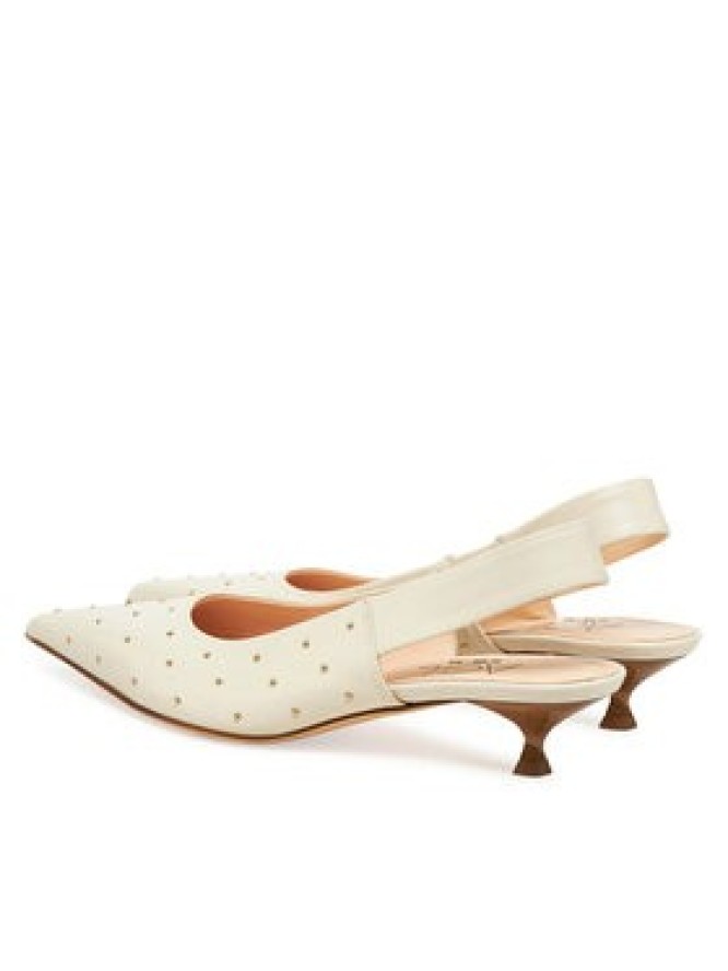 AGL Czółenka Lenor Studs D167022PCKS057G447 Écru