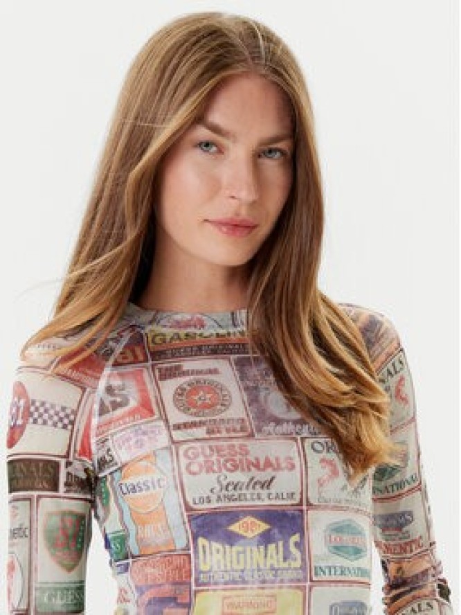 Guess Bluzka W5YP43 KBBF2 Kolorowy Slim Fit