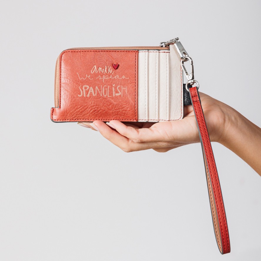 Pomarańczowy Mały Portfel Damski Anekke Z Laleczką