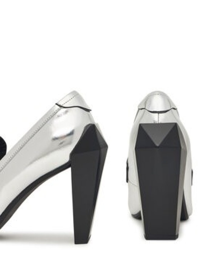 United Nude Półbuty Gem Loafer Hi 1095514116 Srebrny