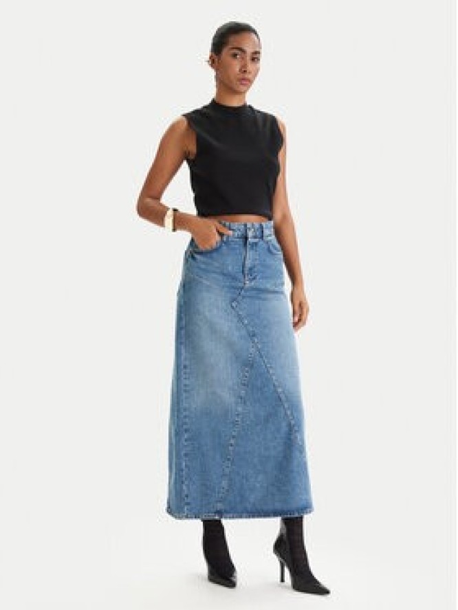 Patrizia Pepe Spódnica jeansowa 8G0521/D1WZB-CB02 Niebieski Regular Fit