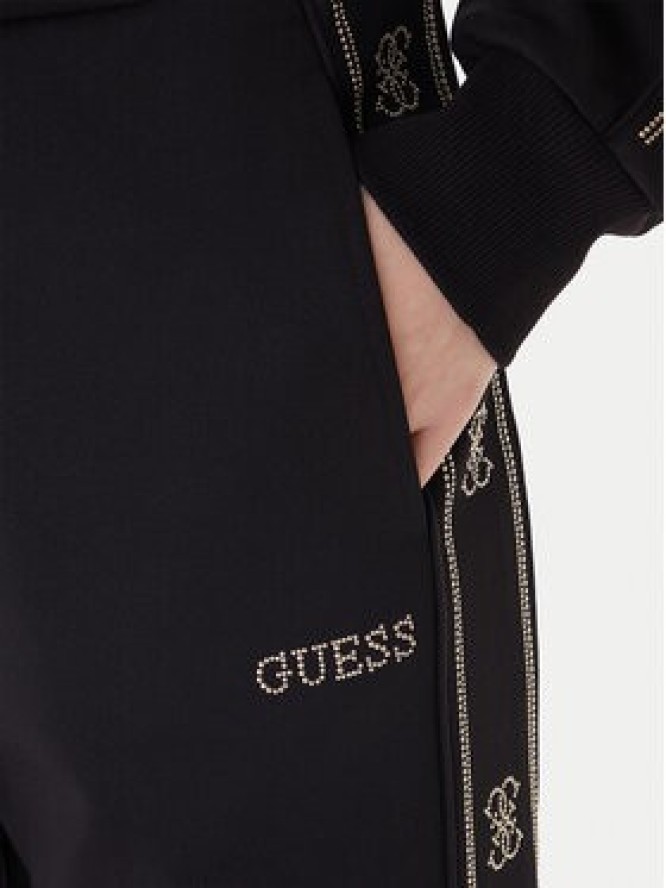 Guess Spodnie dresowe V5BB23 KCX22 Czarny Wide Leg