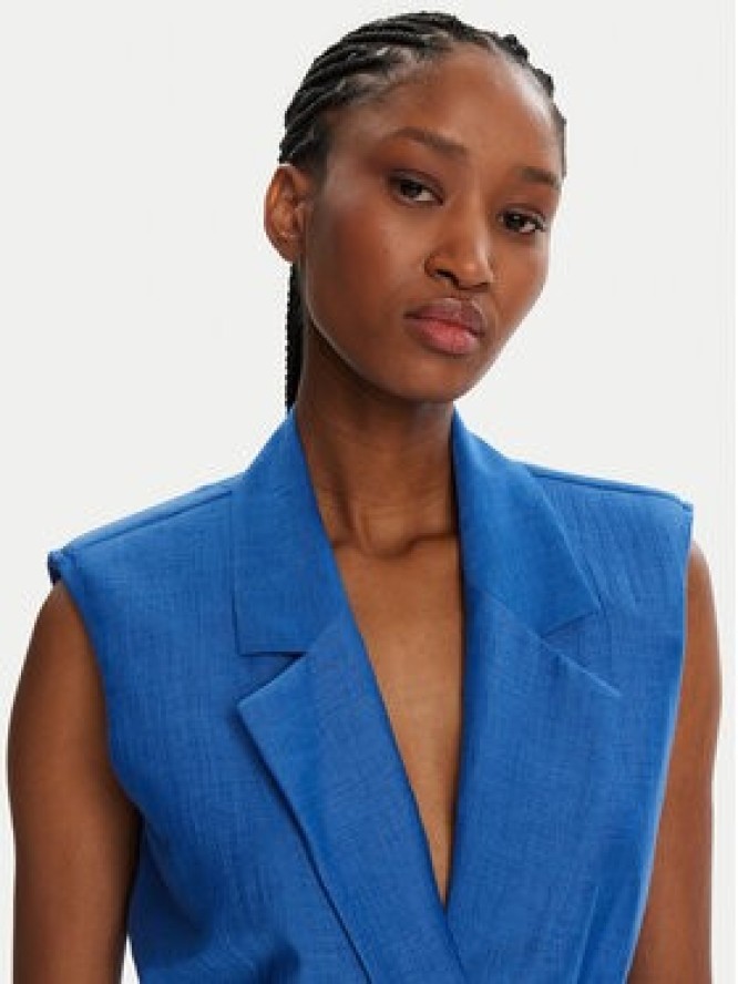 KAOS Kamizelka RP1MR063 Niebieski Regular Fit