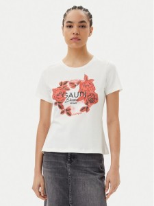Gaudi T-Shirt 511FD64014 Écru Regular Fit
