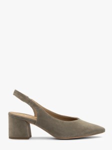 Oliwkowe czółenka damskie slingback