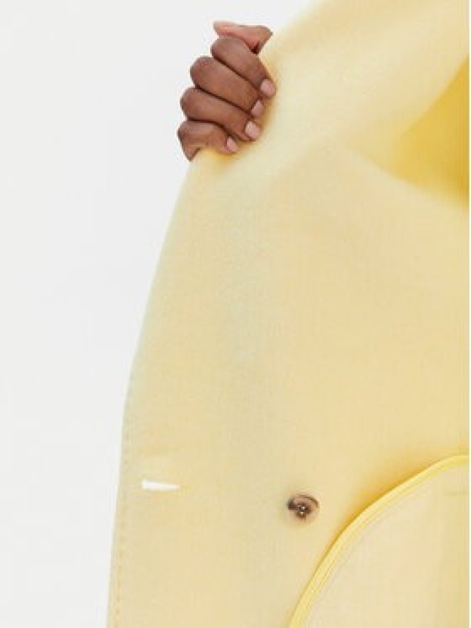 ViCOLO Płaszcz wełniany TF0003 Żółty Regular Fit