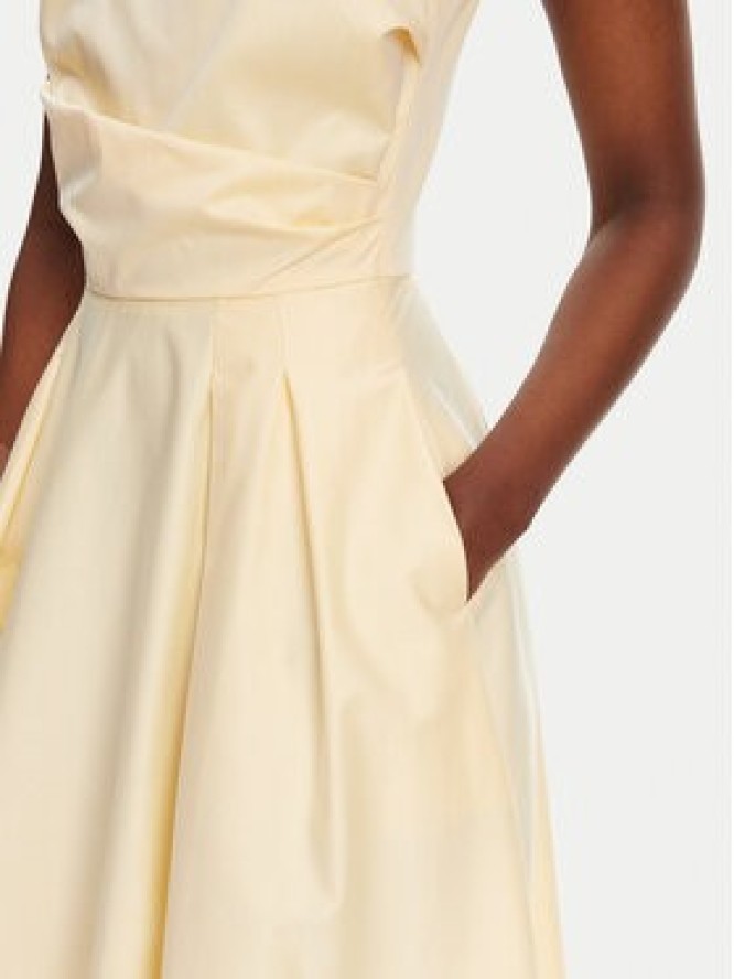 Elisabetta Franchi Sukienka koktajlowa ABT5252E2 DC7 Żółty Regular Fit