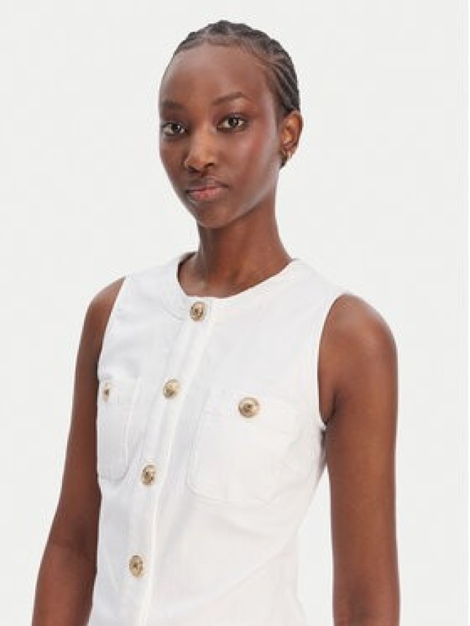 Liu Jo Sukienka jeansowa UA6334 D0275 Biały Regular Fit