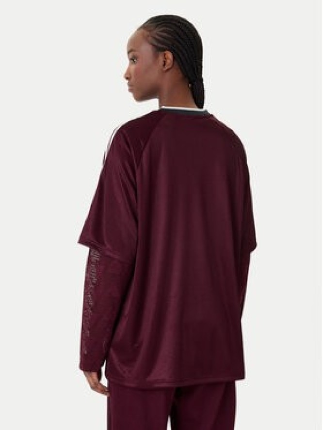 adidas Bluzka KC6432 Bordowy Oversize