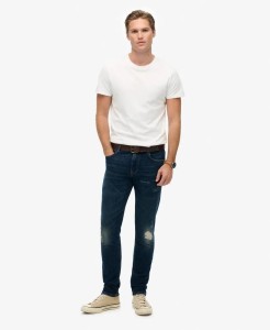 superdry Jeansy slim Vintage z bawełny organicznej - Frontier Repair Blue