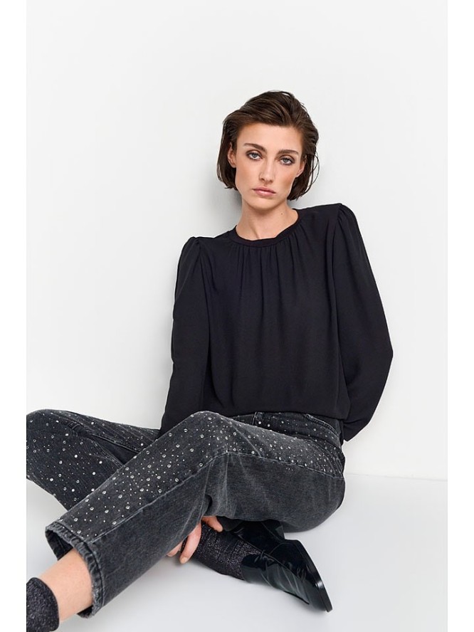 Rich & Royal Bluzka w kolorze czarnym rozmiar: M