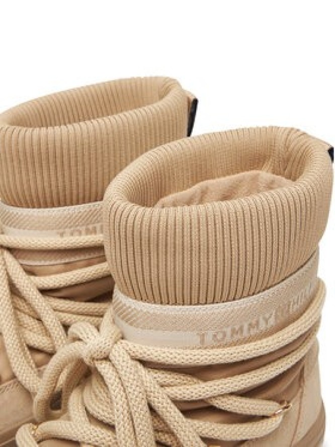 Tommy Hilfiger Śniegowce Tommytech Logotape Snowboot Warm FW0FW08998 Beżowy