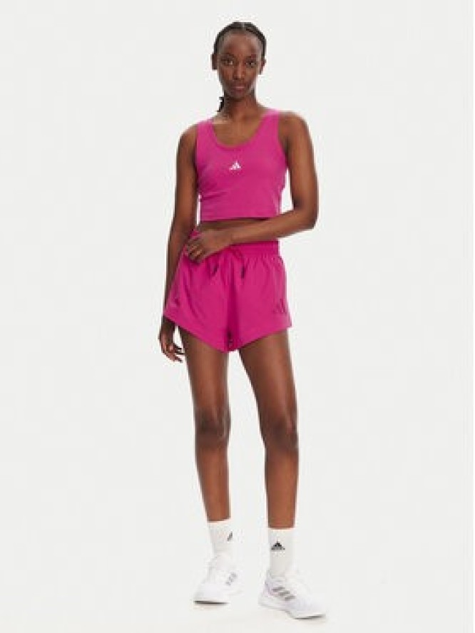 adidas Top Essentials Small Logo JP4792 Różowy Slim Fit