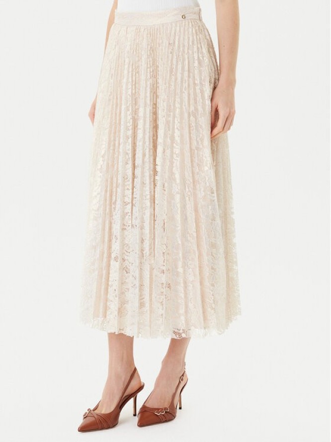 Guess Spódnica midi W5YD1E KCZ90 Złoty Regular Fit