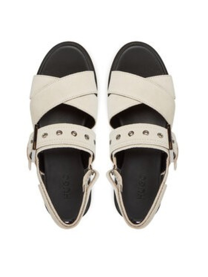HUGO Sandały Kris_Sandal_BKSD 50541753 Écru