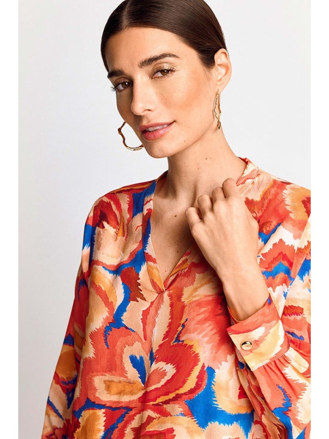 Rich & Royal Bluzka w kolorze pomarańczowo-niebieskim rozmiar: 40