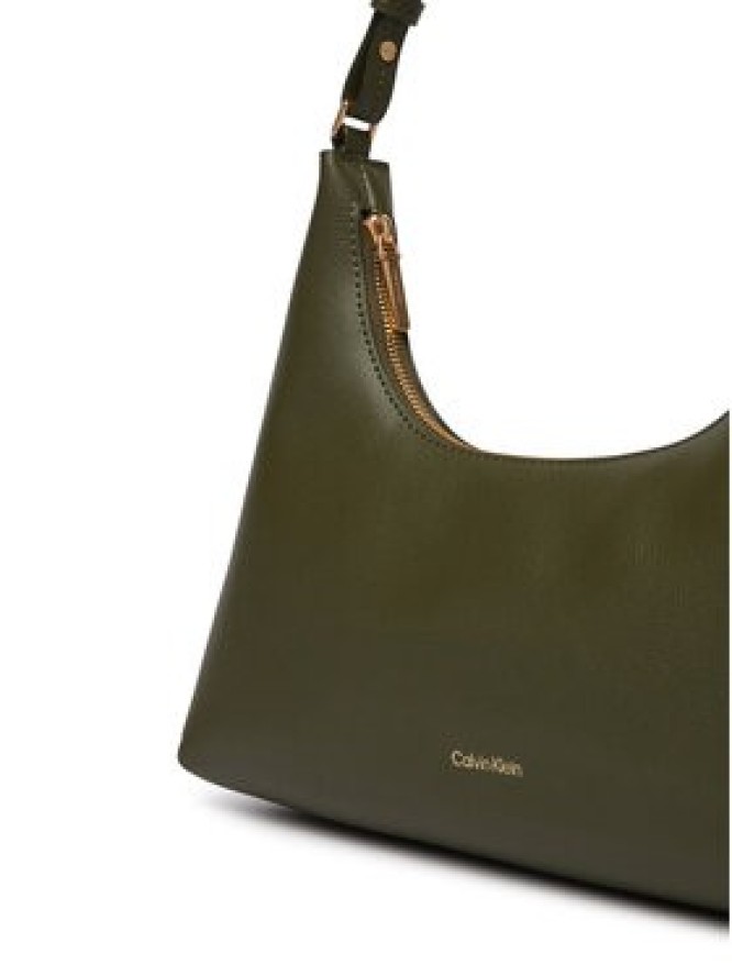 Calvin Klein Torebka Foil Logo Conv Shou?Lder Bag LV04F3272G Zielony ciemny