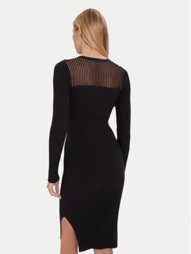 Morgan Sukienka dzianinowa 252-RMAN Czarny Slim Fit