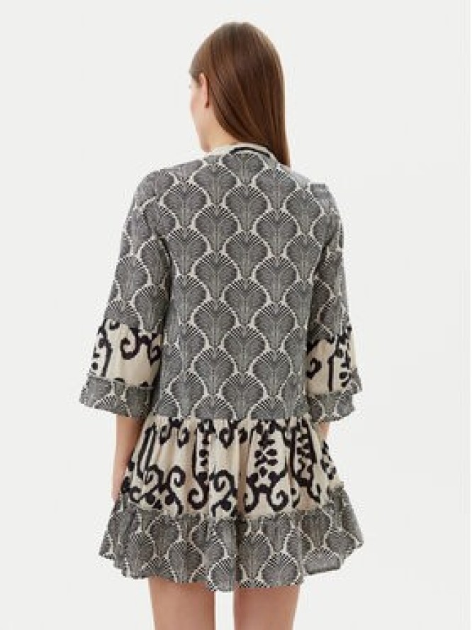 LOLA CASADEMUNT Sukienka letnia LS2516069 Czarny Regular Fit