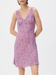 Wzorzysta sukienka z wiskozy - wielobarwny