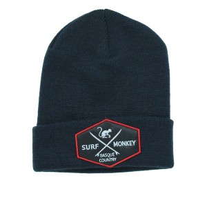 Czapka beanie – haftowane logo / organiczna / rozmiar uniwersalny (granatowy)