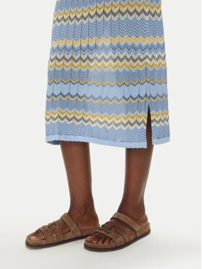 Iconique Sukienka dzianinowa IC25-061 Niebieski Regular Fit