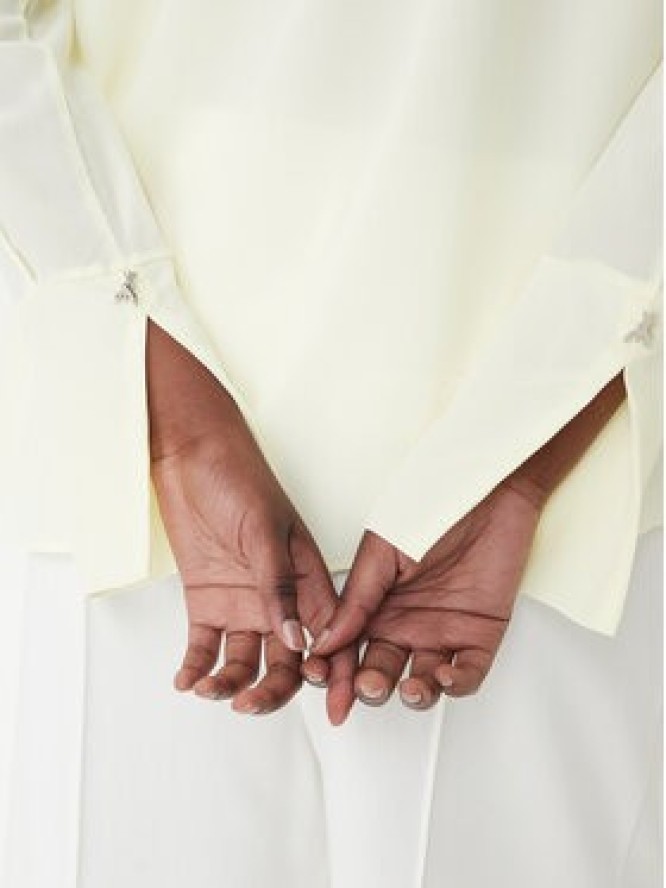 Patrizia Pepe Koszula 8C0703/A156-Y478 Żółty Regular Fit