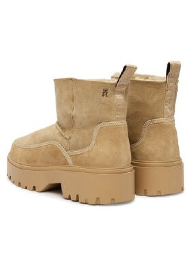 Tommy Hilfiger Śniegowce Real Shearling Pullon FW0FW08997 Beżowy