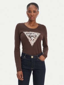 Guess Bluzka W6RI33 J1314 Brązowy Regular Fit
